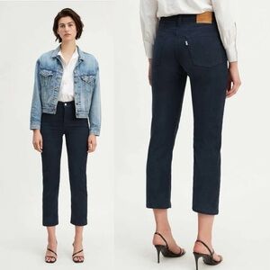 Levi's Womens Wedgie Straight Corduroy Navy size 31